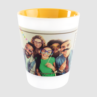 Tasse mit Fotodruck frontal schräg