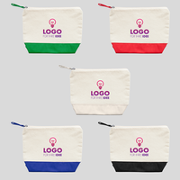 Kosmetiktasche Baumwolle, Farbvartianten, grün, rot, weiß, blau, schwarz