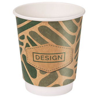 Kraftpapier-Becher doppelwandig 200 ml, 4/0-farbig (CMYK)