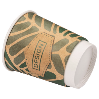 Kraftpapier-Becher doppelwandig 200 ml, 4/0-farbig