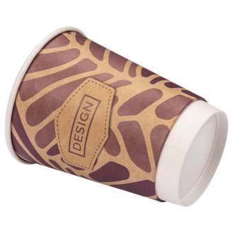 Kraftpapier-Becher doppelwandig 300 ml, 4/0-farbig