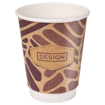 Kraftpapier-Becher doppelwandig 300 ml, 4/0-farbig