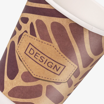 Kraftpapier-Becher doppelwandig 300 ml, 4/0-farbig