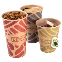 Kraftpapier-Becher einwandig 300 ml, 4/0-farbig (CMYK)