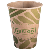 Kraftpapier-Becher einwandig 300 ml, 4/0-farbig