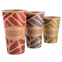 Kraftpapier-Becher einwandig 400 ml, 4/0-farbig