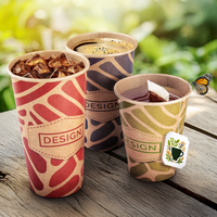 Kraftpapier-Becher einwandig 500 ml, 4/0-farbig (CMYK)