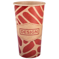 Kraftpapier-Becher einwandig 500 ml, 4/0-farbig (CMYK)