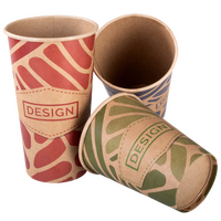 Kraftpapier-Becher einwandig 500 ml, 4/0-farbig