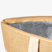 Kühlshopper aus Baumwolle und laminierter Jute, ohne Werbeanbringung