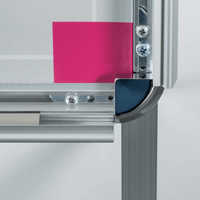 Kundenstopper STANDARD 70 x 100 cm, 32mm, Rundecken, offen, Detail