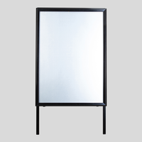 Kundenstopper, schwarz, aufgestellt