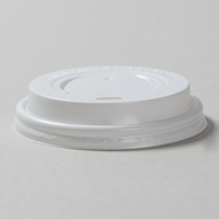 Kunststoffdeckel mit Trinkloch für Getränkebecher 400 ml, weiß