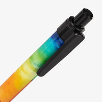 Kugelschreiber, farbig bedruckt, Regenbogen, details Oberseite