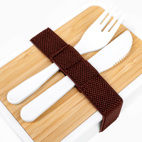 Kunststoff-Lunchbox Detail Besteck