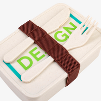 Kunststoff-Lunchbox Detail Besteck