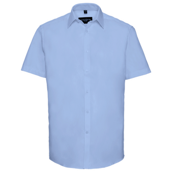 Kurzarmhemd, Herringbone Tailored Fit - Russell, Muster