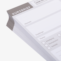 Kurzbrief DIN lang, 1/0 farbig (Vorderseite: Graustufen / Rückseite: unbedruckt)