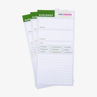 Kurzbrief DIN lang, 5/0 farbig (Vorderseite: CMYK 4-farbig + 1 Pantone-Sonderfarbe / Rückseite: unbedruckt)