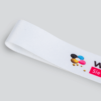 Kurze Schlüsselanhänger, 20 mm Schlüsselbandbreite, 4/0-farbig einseitig bedruckt, Detail Schlaufe