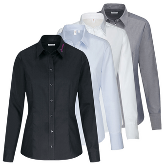 Langarmbluse, Fil-a-Fil Classic Fit - Seidensticker