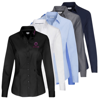 Langarmbluse, Fil-a-Fil Slim Fit - Seidensticker