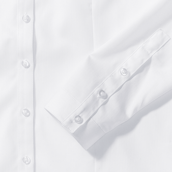 Langarmbluse, Herringbone Tailored Fit - Russell