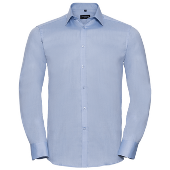 Langarmhemd, Herringbone Tailored Fit - Russell, Muster