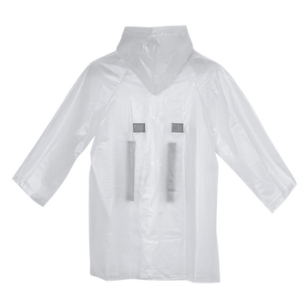 Langlebiger Kinder-Regenponcho aus TPU, Rückseite