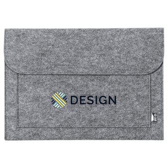 Laptopmappe aus RPET-Filz, Druck auf Tasche