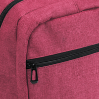 Laptop-Rucksack aus Polyester mit seitlichen Netztaschen, Detail Reißverschluss vorne
