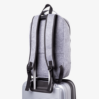 Laptop-Rucksack aus recyceltem Filz, mit Koffergurt
