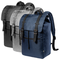 Laptop-Rucksack aus RPET mit Druckknopfverschluss, Farbgruppe