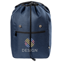 Laptop-Rucksack aus RPET mit Druckknopfverschluss, Ansicht offen