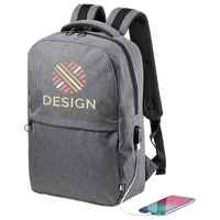 Laptop-Rucksack aus RPET mit integriertem USB-Anschluss