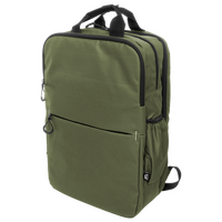 Laptop-Rucksack aus wasserdichtem RPET, Farbe Grün