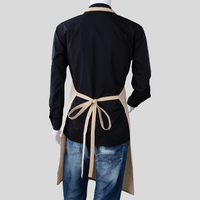 Latzschuerze, bedruckt, Natur