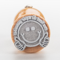 Stempel, liegend mit Motiv, Holz