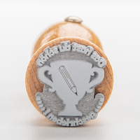 Stempel, liegend mit Motiv, Holz