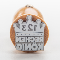 Stempel, liegend mit Motiv, Holz