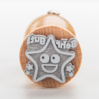 Stempel, liegend mit Motiv, Holz