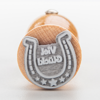 Stempel, liegend mit Motiv, Holz