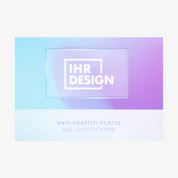 Leichtschaumplatte, farbig bedruckt, Frontal