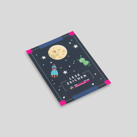 Lesezeichen, farbig bedruckt, liegend