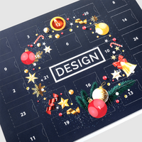 Lindt Lindor Wand-Adventskalender, 4/0 farbig bedruckt