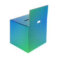 Losbox, farbig bedruckt, Seitenansicht