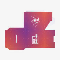 Losbox, farbig bedruckt, flach