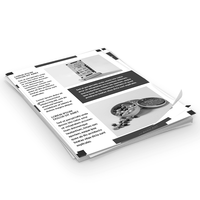 Loseblattsammlung, schwarz bedruckt, gestapelt