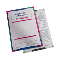 Loseblattsammlung, farbig bedruckt, Rückseite