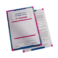 Loseblattsammlung, farbig bedruckt, Rückseite